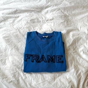 FRAME Logo Blue Sweatshirt